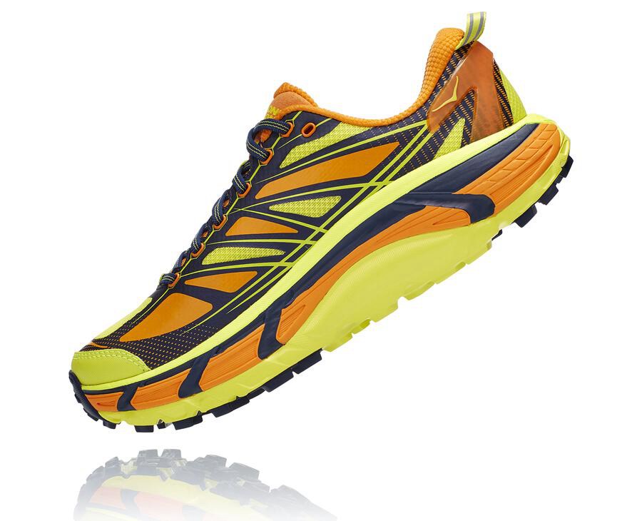 Hoka One One Mens Trail Shoes - Mafate Speed 2 - Light Gold/Rose - LNOG05487